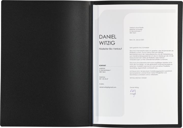 Produktbild Kolma Präsentationsmappe Vario A4 Klemmschiene 2-teilig anthrazit (A4, 1x)