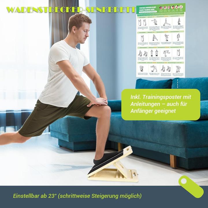 Actual product image Uopon Wadendehner Schrägbrett mit Trainingsposter