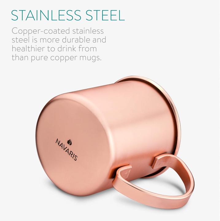 Immagine prodotto Navaris Moscow Mule Kupferbecher-Set (4 Stück) (4.75 dl, 4 x, Tazza Moscow Mule)