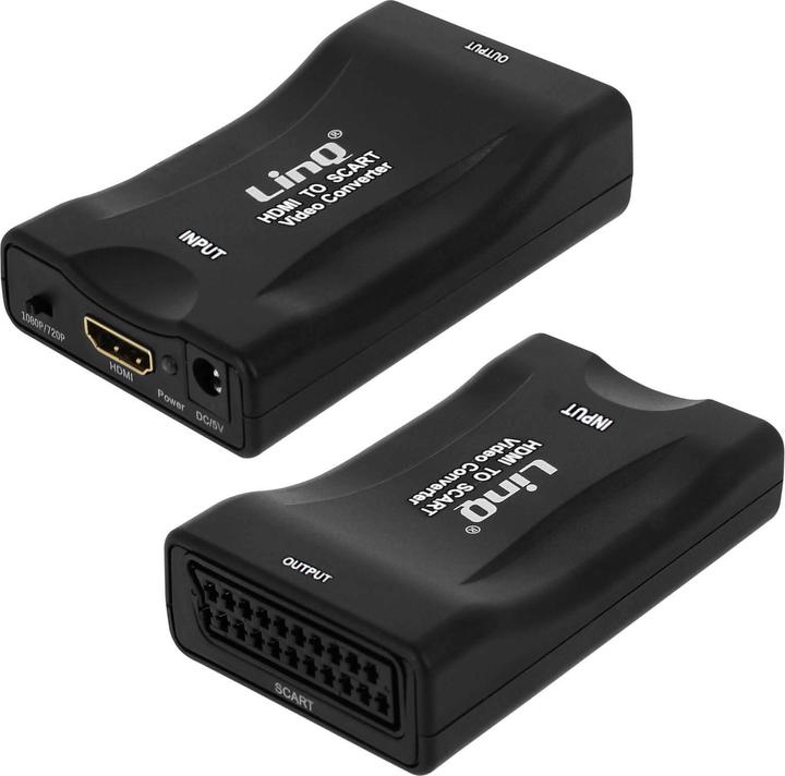 LinQ 1080P HDMI / SCART Video-Adapter, HDMI-SCART by – Schwarz (Scart)