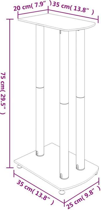 Produktbild vidaXL Lautsprecherständer (1 Paar, Ständer)