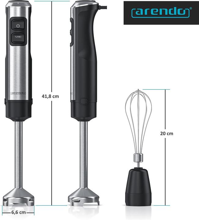 Produktbild Arendo Stabmixer-Set mit Schneebesenaufsatz