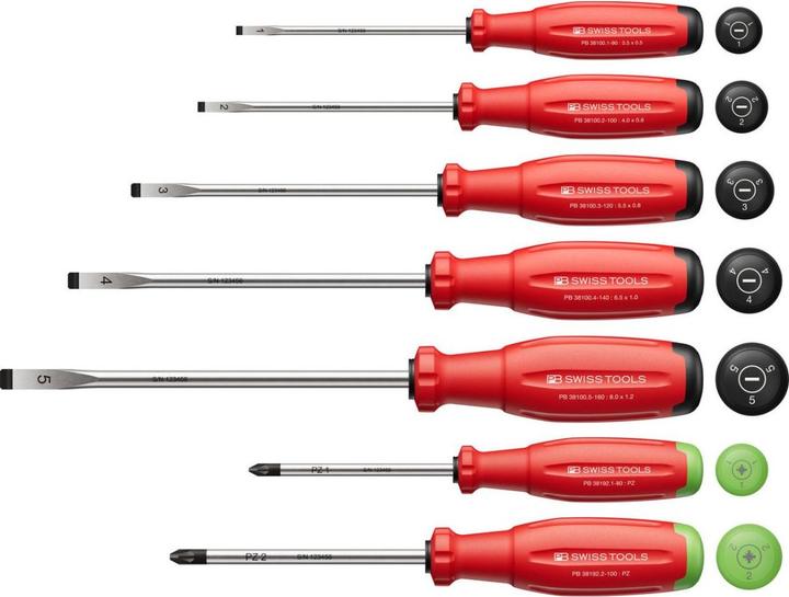 Produktbild PB Swiss Tools PB 38253 SwissGrip Evo H CB (Pozidriv-Kreuzschlitz (PZ), Schlitz)