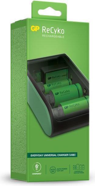 Produktbild GP Batteries Universal Charger R21 (1 Stk., AA, AAA, C, Ladegerät ohne Akku)