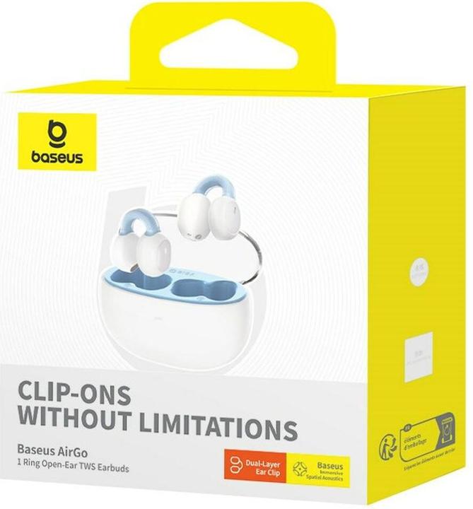 Actual product image Baseus TWS AirGo 1 headphones (white) (6 h, Wireless)