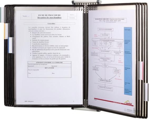 Productafbeelding Tarifold Wandhouder 10 displayborden wit gelaktf.A4