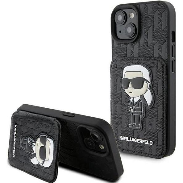 Karl Lagerfeld KLHCP15SSAKKNSCK iPhone 15 6.1" czarny/black hardcase Saffiano Cardslots and Stand Mo (Apple iPhone 15), ...