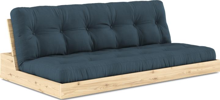 101 Clear Lacquered Pine / 757 Petrol Blue