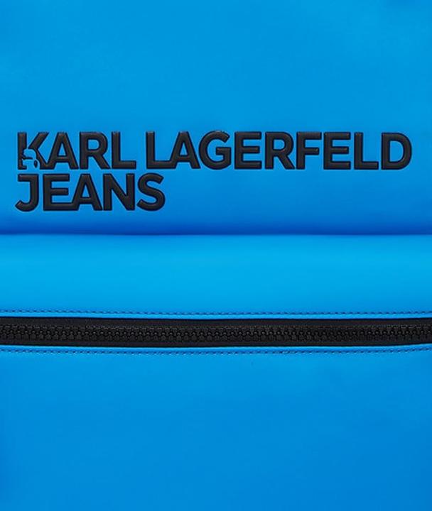 Actual product image Karl Lagerfeld Essential Nylon Backpack with Front Zip Pocket and Adjustable Straps