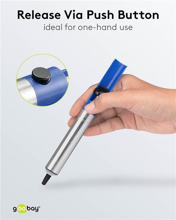 Actual product image Goobay Desoldering pump light metal housing with Teflon tip HQ (Desoldering tip)