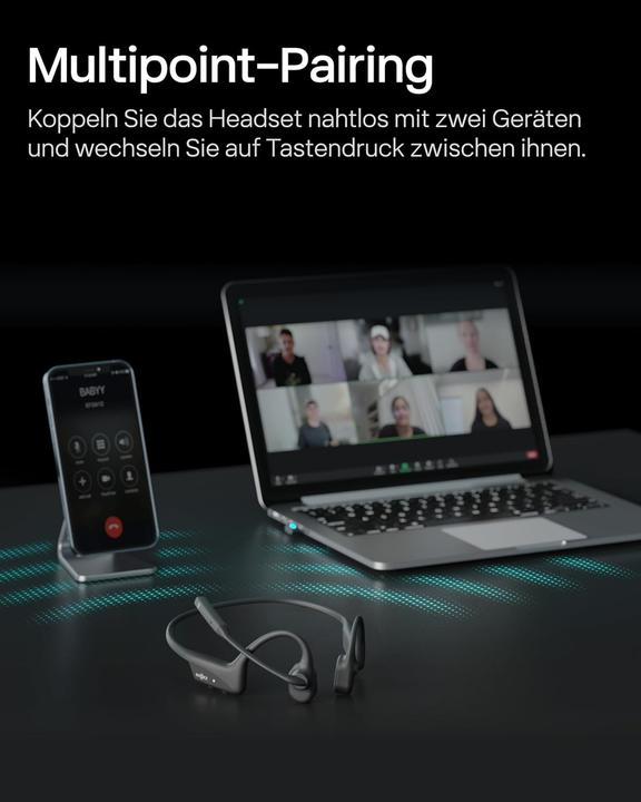 Immagine prodotto Shokz OpenComm2 UC Knochenschall-Headset (Senza fili)