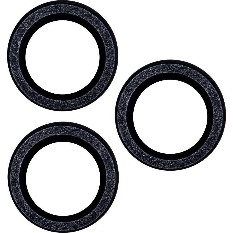 OEM Brillenglas-Set für iPhone 14 6,1" schwarz glitter (2 Stück), Mobilgerät Ersatzteile, Schwarz