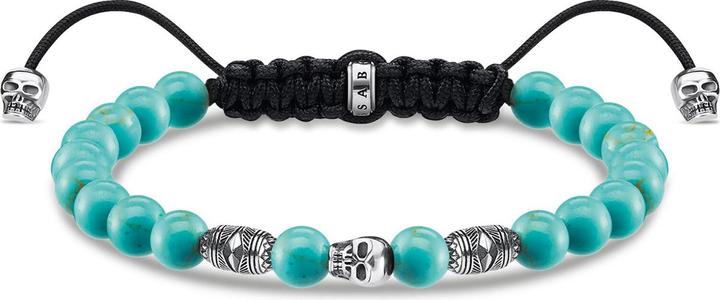 Immagine prodotto Thomas Sabo Bracciale teschio turchese (22 cm, Argento 925)