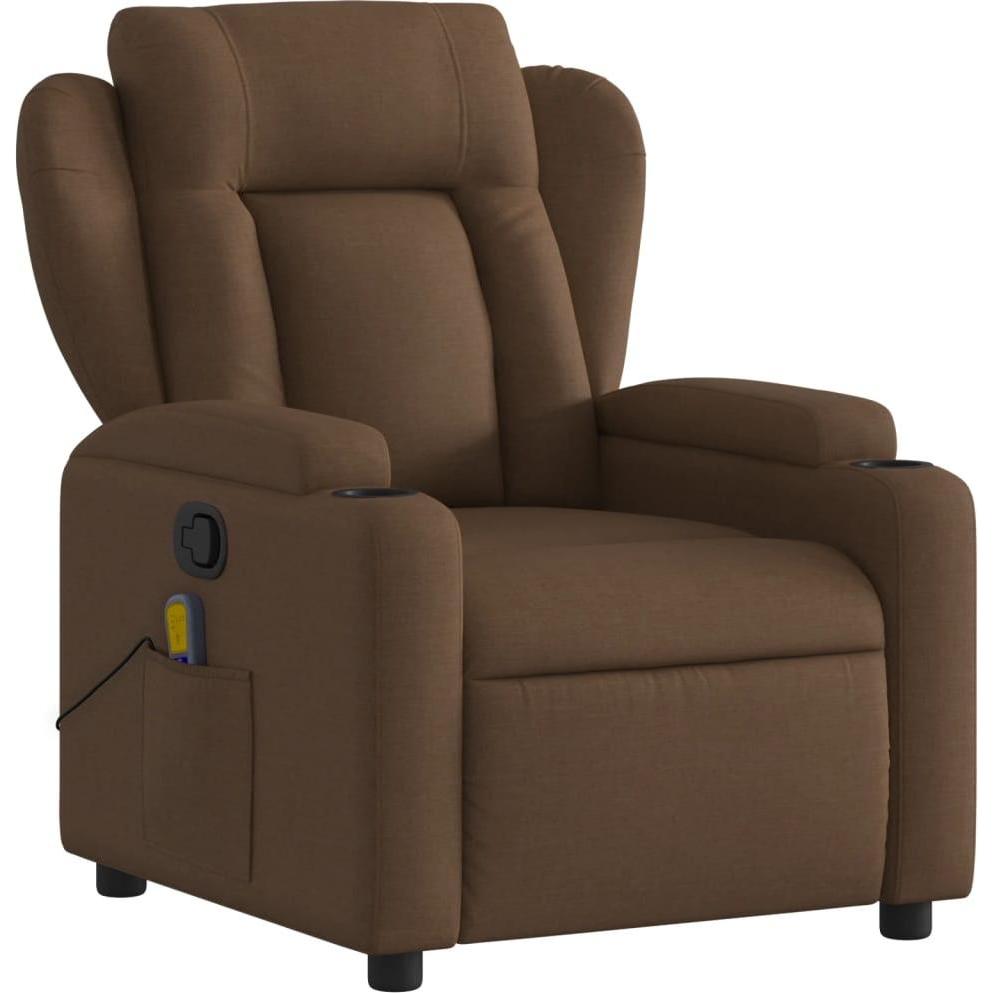 VidaXL, Massageliege + Massagesessel, Massagesessel Braun Stoff,Farbe: Braun,Material: Stoff (100
