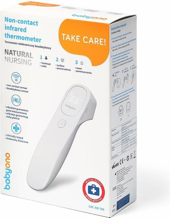 Immagine prodotto Babyono termometro elettronico senza contatto (Fronte, Senza contatto)