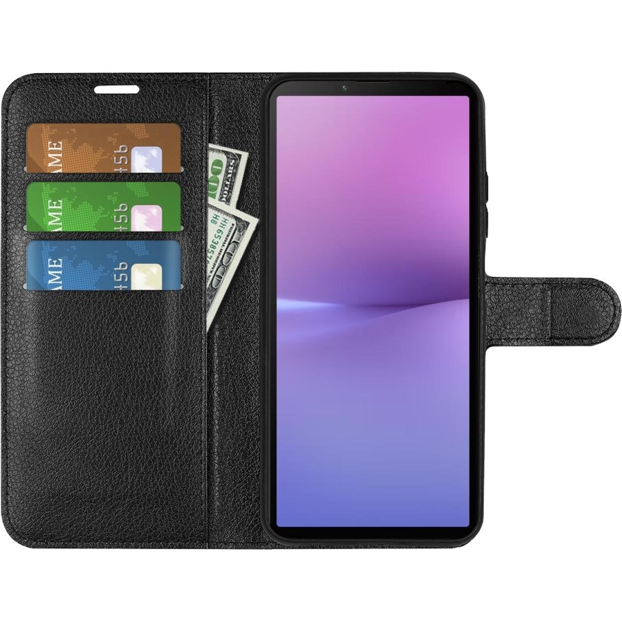 Thumbnail - Screenguard Sony Xperia 10 V Leather Guard Lederhülle (Sony Xperia 10 V), Smartphone Hülle, Schwarz
