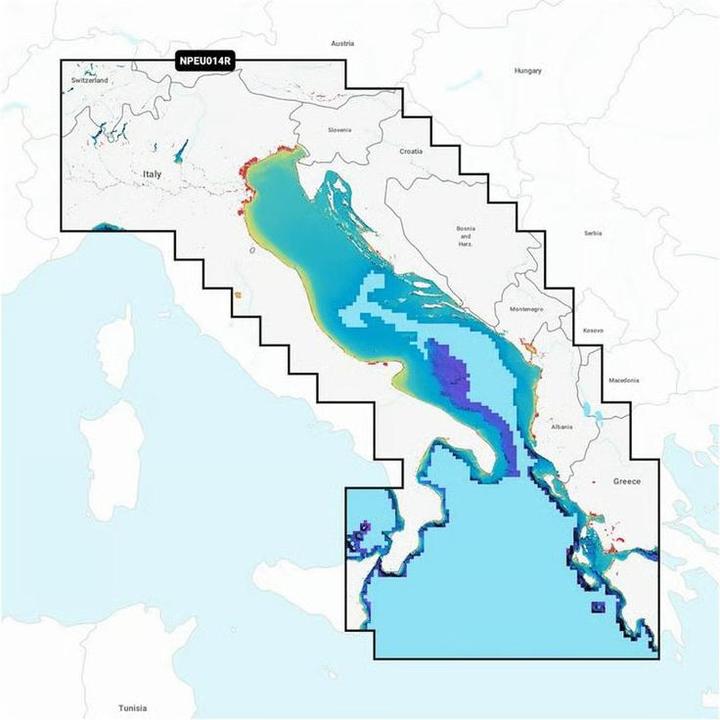 Navionics Platinum+ navigation map regular SD - Italy, Adriatic Sea