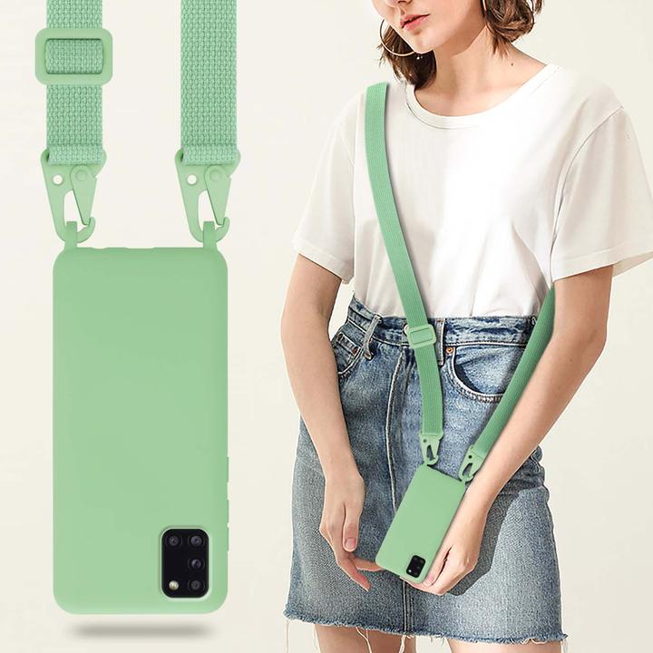 Actual product image Cadorabo TPU Cover Mobile Phone Chain Liquid (Samsung Galaxy A31)