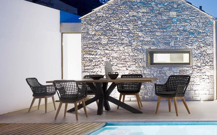 Actual product image Bizzotto Garden table Ramsey black (240 x 100 x 77 cm)