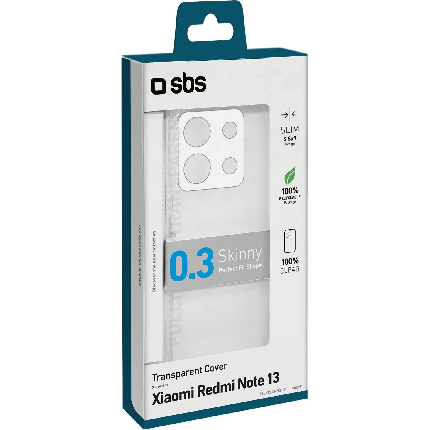 Thumbnail - SBS Schutzhülle (Xiaomi Redmi Note 13 5G), Smartphone Hülle, Transparent