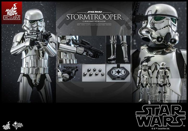 Actual product image Hot Toys Star Wars "Stormtrooper (Chrome Version)" 1/6 action figure