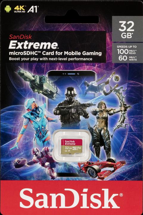 Produktbild SanDisk Extreme Mobile Gaming (32 GB, microSDHC, U3, UHS-I)