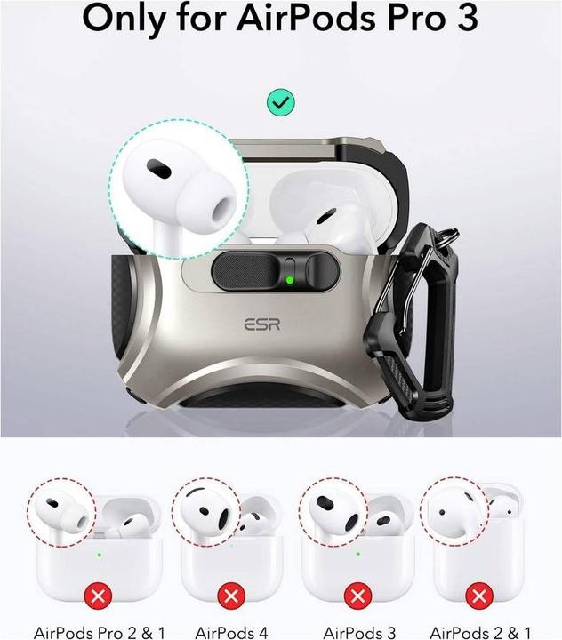 Actual product image ESR Cyber FlickLock HaloLock AirPods Pro 3 (Charging case cover)