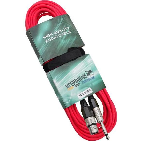 Thumbnail - keepdrum MC003XJ 10m Mikrofonkabel Rot Klinke-XLR (10 m), Audio Kabel