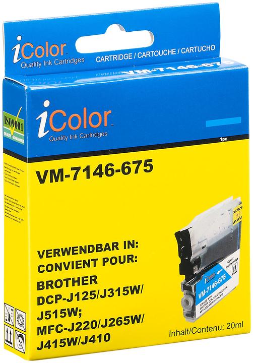 Produktbild IColor Tintenpatrone für Brother (ersetzt LC985) (C)