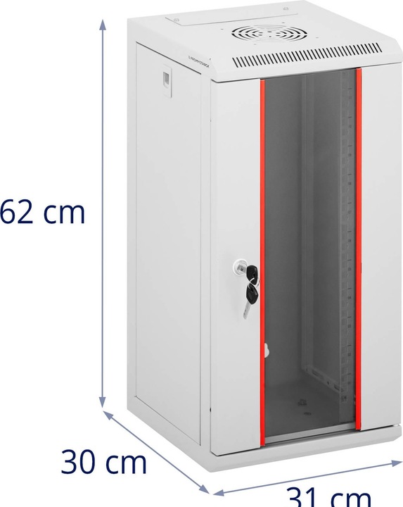 Actual product image Fromm & Starck Server Rack - 10 inch - 12 U - locking - up to 75 kg - grey