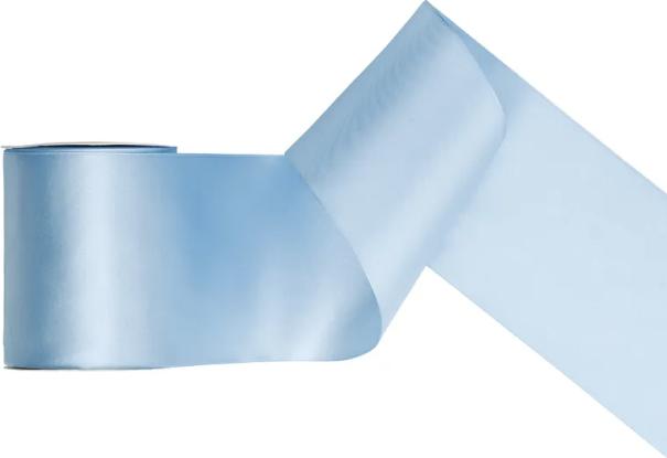 Produktbild Partydeco Geschenkband Satinband hell-nebel-blau 100mm / 25 Meter (Geschenkband)