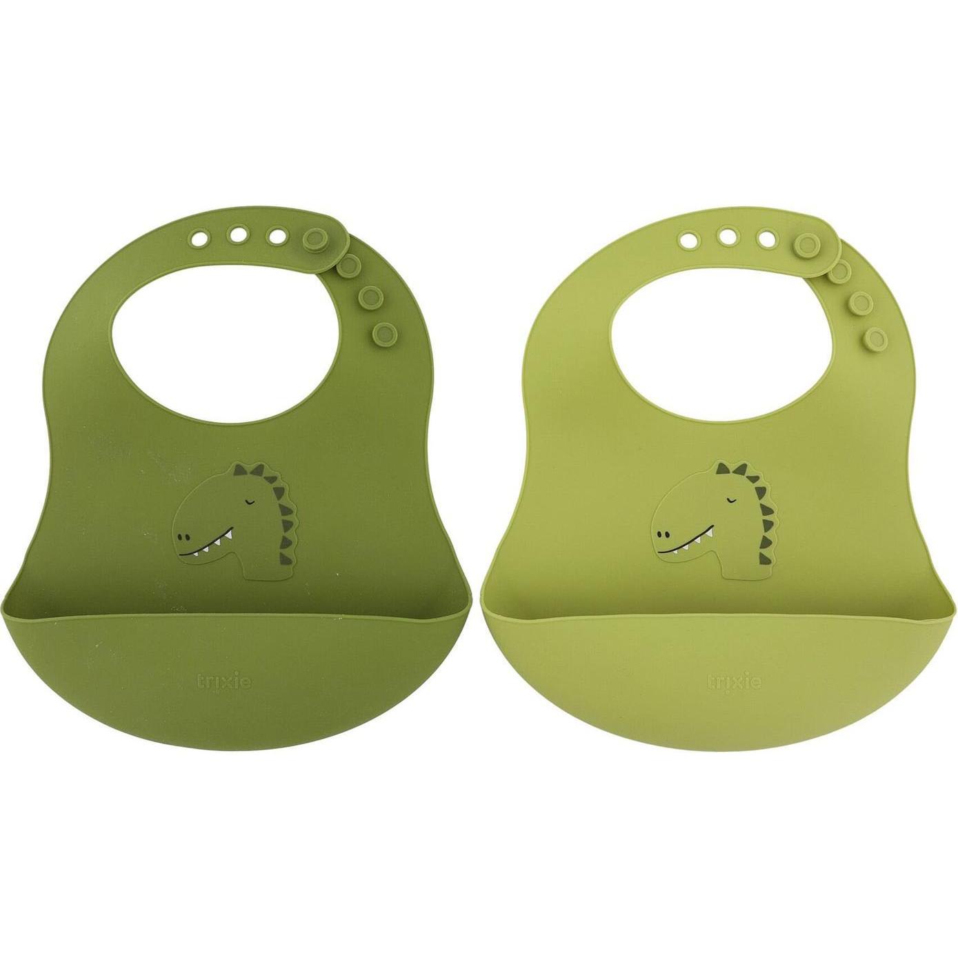 Thumbnail - Trixie, Lätzchen, Silikon Lätzchen 2-pack Dino (48 Monate)