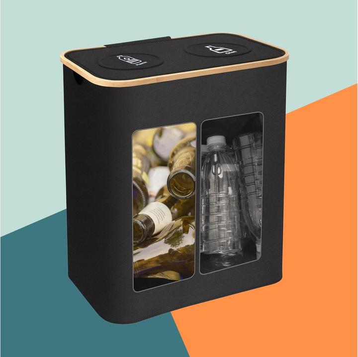 Produktbild Relaxdays Pfandflaschen-Sammelbehälter 2 Fächer (140 l)