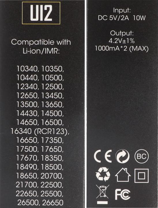 Immagine prodotto Nitecore USB Lader UI2 (1 pz., Caricabatterie senza batteria)