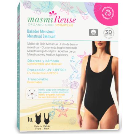 Masmi, Periodenunterwäsche, Bio Perioden Badeanzug Schwarz Grösse: S - Reuse (S)