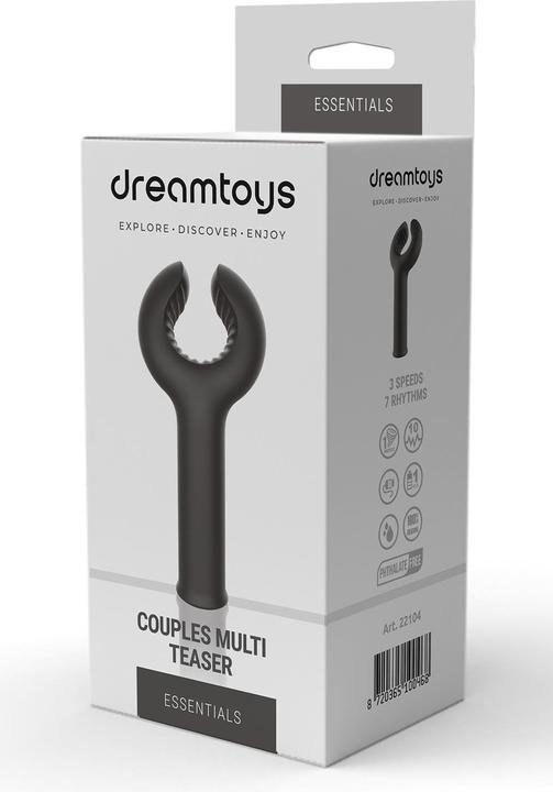 Actual product image Dreamtoys Essential Couples Multi Teaser Vibrator 3 Vibration speeds and 7 Rhythmic Patterns