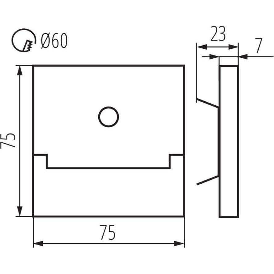 Thumbnail - Kanlux, Wandleuchte + Deckenleuchte, LED Wandeinbauleuchte SABIK Schwarz Bewegungssensor 29859 (13 lm)