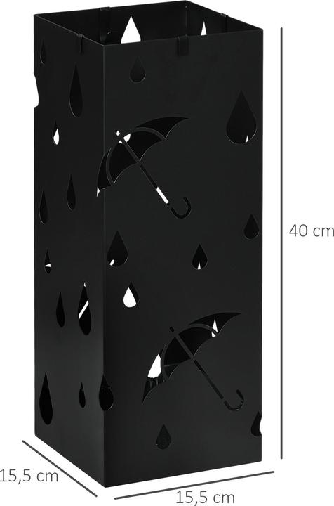 Image du produit Homcom Schirmhalter Stahl Schwarz
