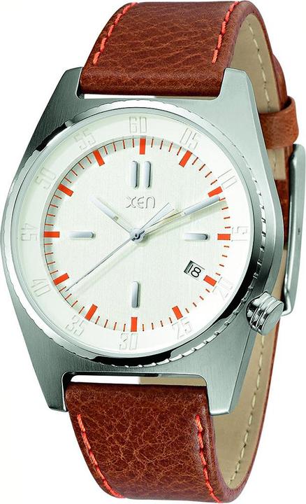 Produktbild Xen Herrenuhr braun/weiss XQ0222 (Analoguhr, 42 mm)
