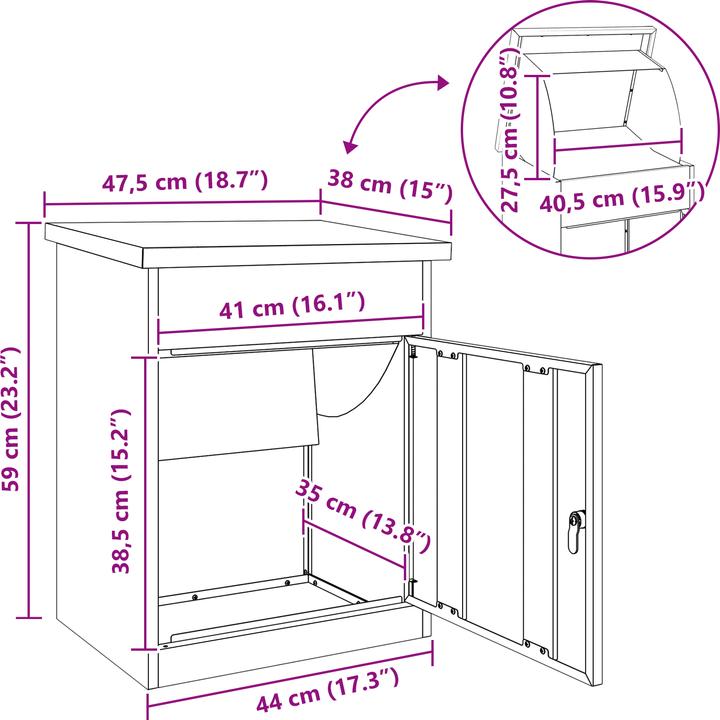 Actual product image vidaXL Paketbox