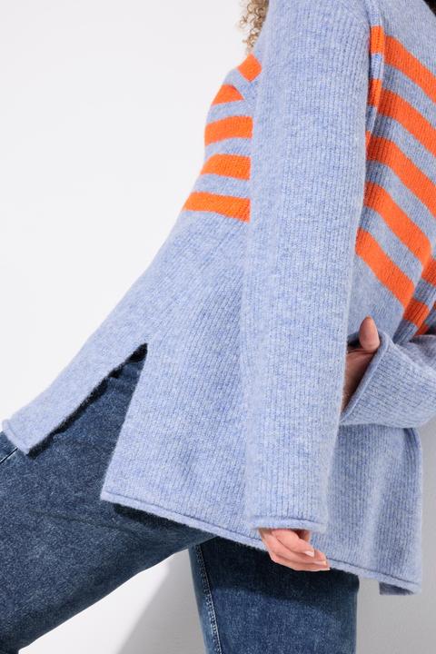 Immagine prodotto Ulla Popken maglione, righe, girocollo, manica lunga, bordi arrotolati (50, 52)