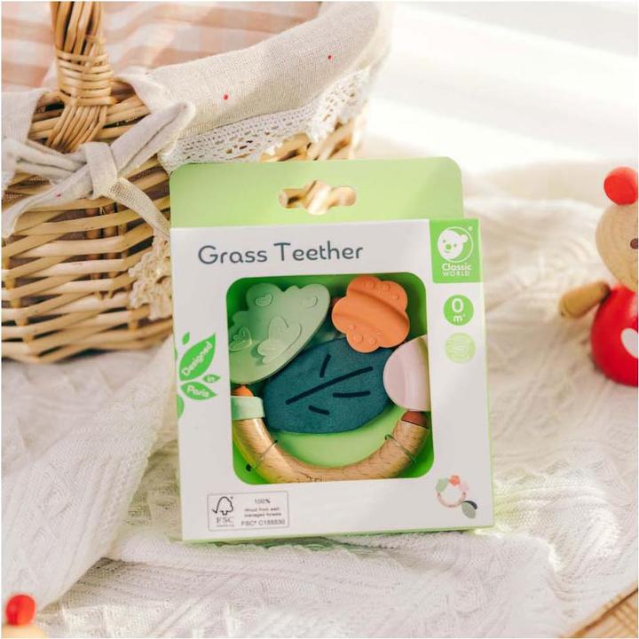 Produktbild Classic World Klassischer Beissring aus Holz, Gras