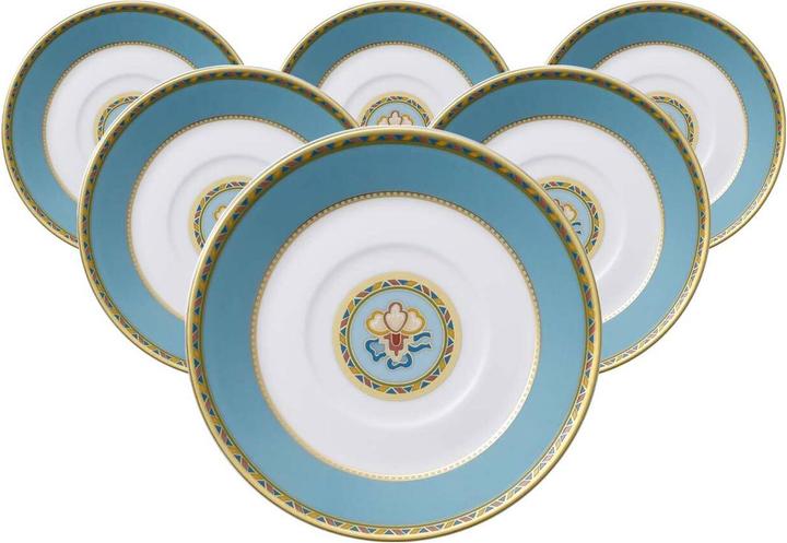 Villeroy & Boch Multipack Samarkand aquamarine mocha/espresso saucer - 6 pieces (6x)