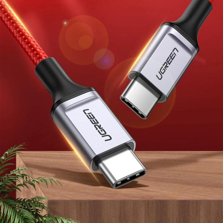 Actual product image Ugreen USB-C to USB-C cable 2.0 1m (red) (1 m, USB 2.0, 60 W)