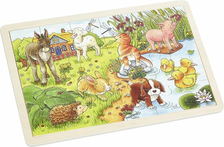 Produktbild Goki Einlegepuzzle Tierkinder II (24 Teile)