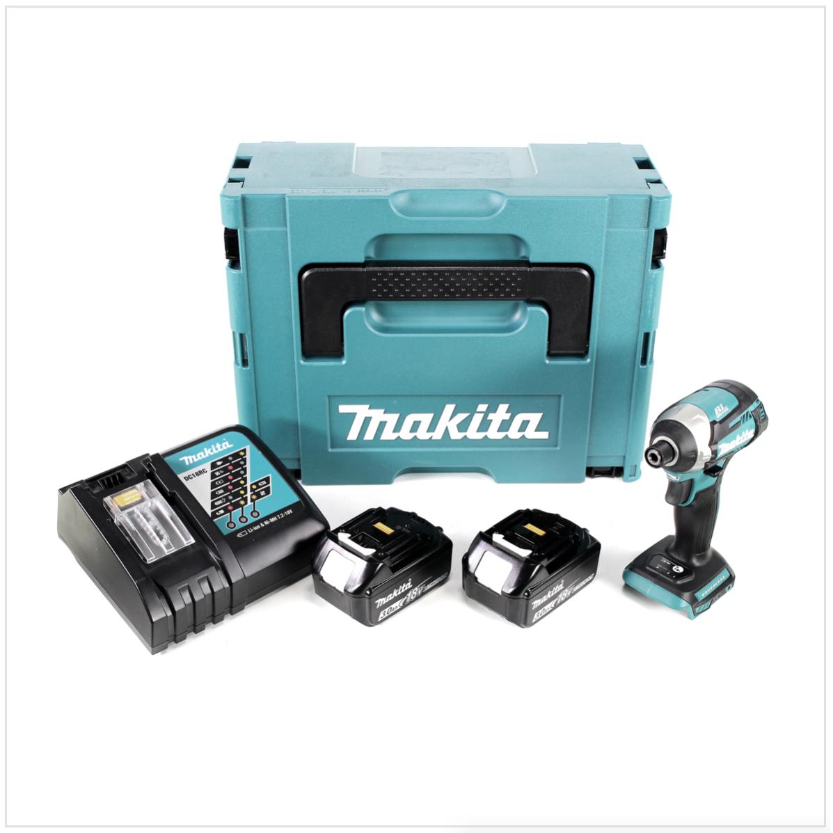 Thumbnail - Makita, Bohrmaschine + Akkuschrauber, DTD 154 RFJ Akku Schlagschrauber 18V 1/4" 175Nm Brushless + 2x Akku 3,0Ah + Ladege...