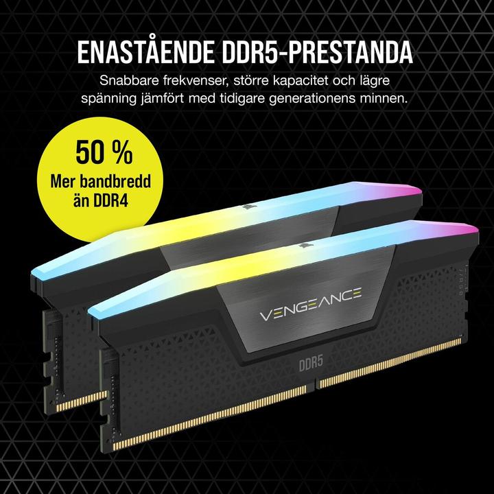 Produktbild Corsair Vengeance RGB (2 x 8GB, 5200 MHz, DDR5-RAM, U-DIMM)