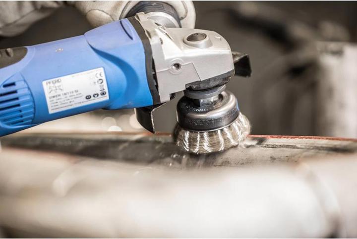 Produktbild Pferd Topfbürste gezopft TBG Ø 80 mm M14 Edelstahl Draht 0,35 für Winkelschleifer 1 St.