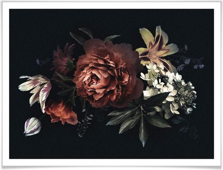 Image du produit Trenddeko Bouquet de fleurs rouge (100 x 80 cm)