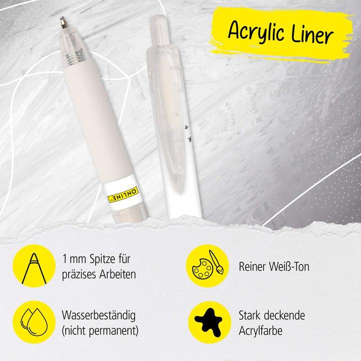 Image du produit Online Acryl Liner 18622/6 white (Blanc, 6x)